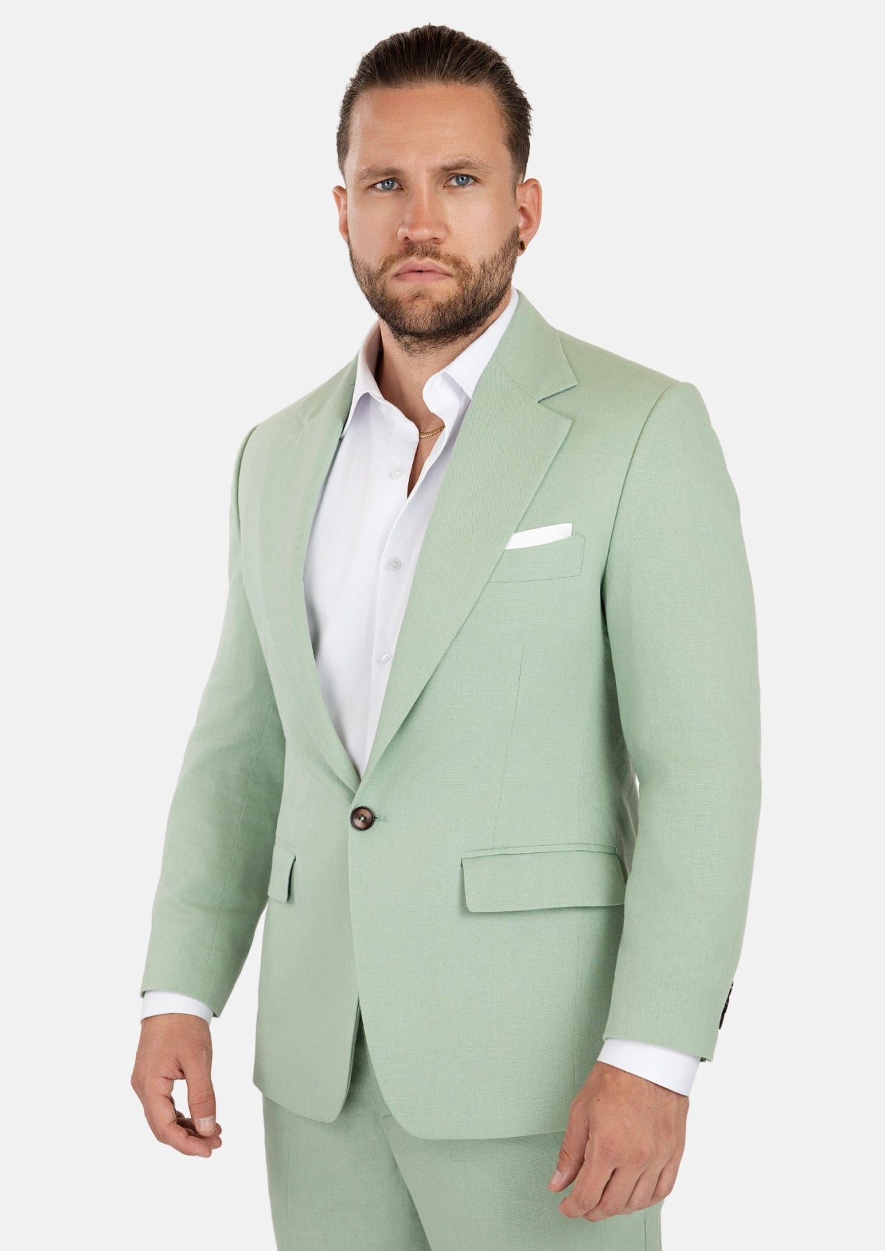 Eldridge Fern Green Linen Suit