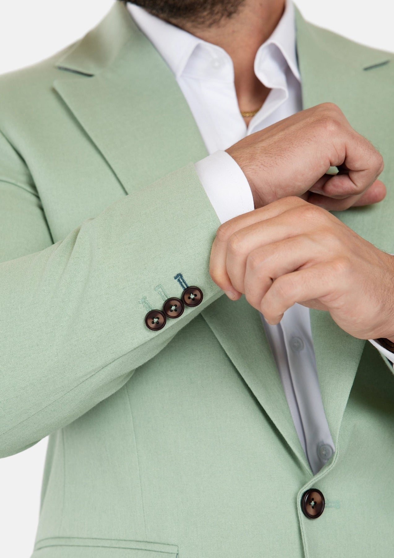Eldridge Fern Green Linen Suit - SARTORO