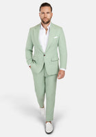 Eldridge Fern Green Linen Suit - SARTORO486