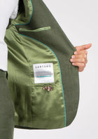 Eldridge Juniper Green Linen Jacket - SARTORO163