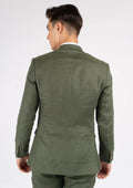 Eldridge Juniper Green Linen Jacket - SARTORO