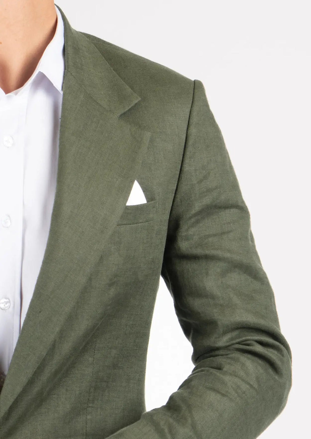 Eldridge Juniper Green Linen Jacket - SARTORO