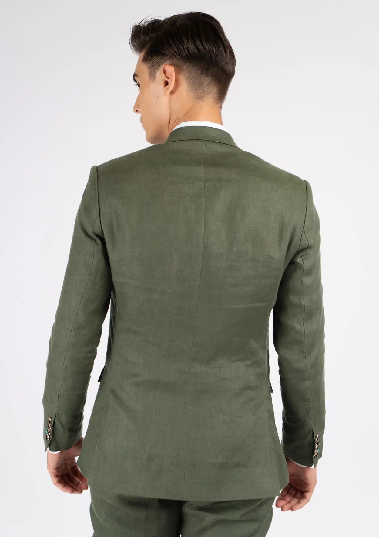 Eldridge Juniper Green Linen Suit - SARTORO