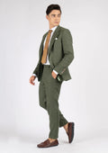 Eldridge Juniper Green Linen Suit - SARTORO