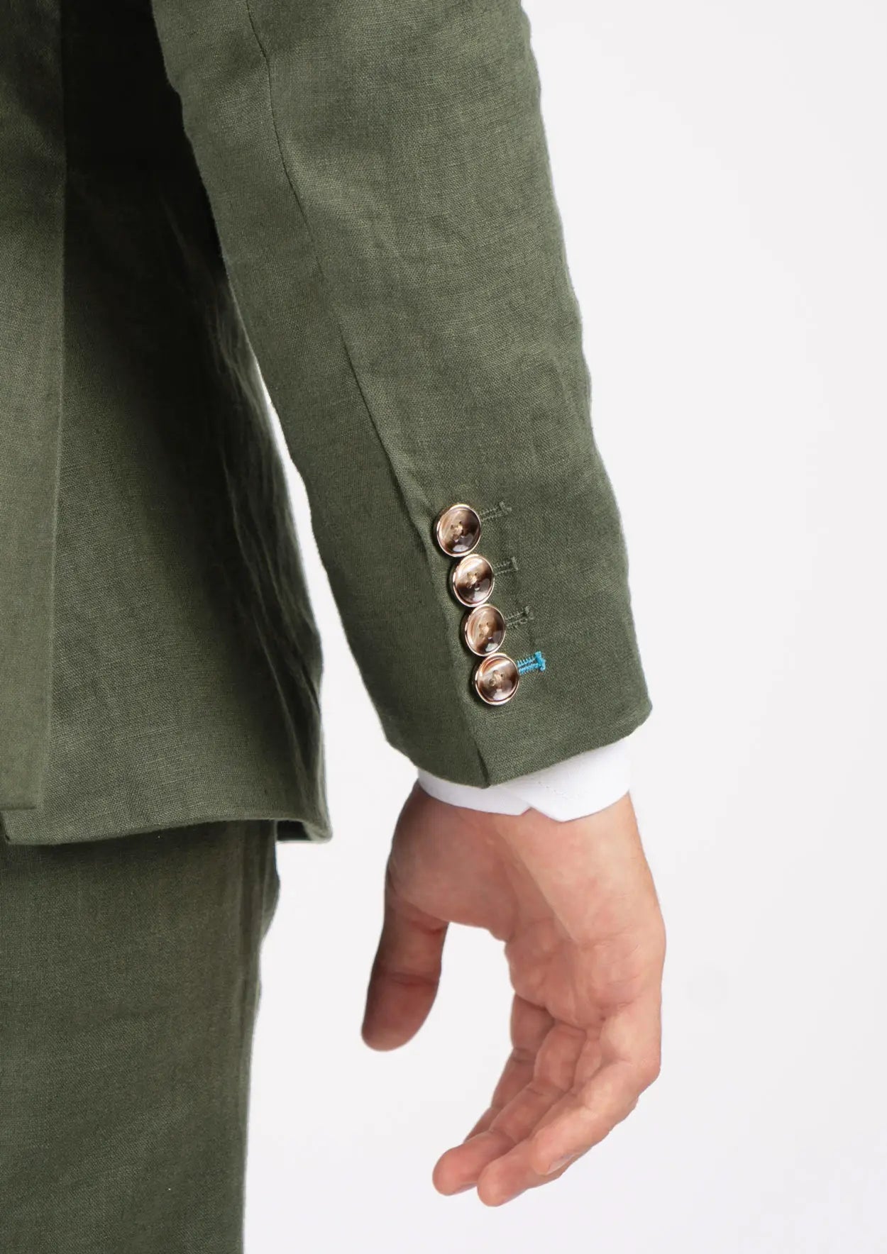 Eldridge Juniper Green Linen Suit - SARTORO