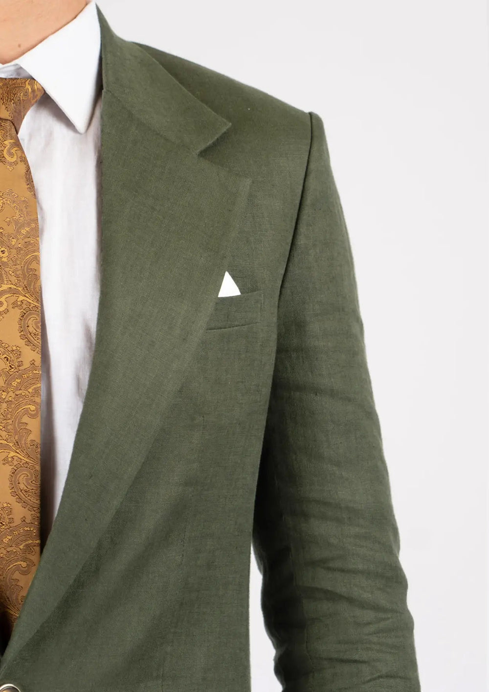 Eldridge Juniper Green Linen Suit - SARTORO