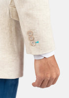 Eldridge Sand Linen Jacket - SARTORO298