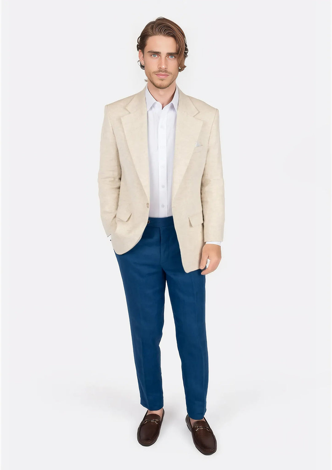 Eldridge Sand Linen Jacket - SARTORO