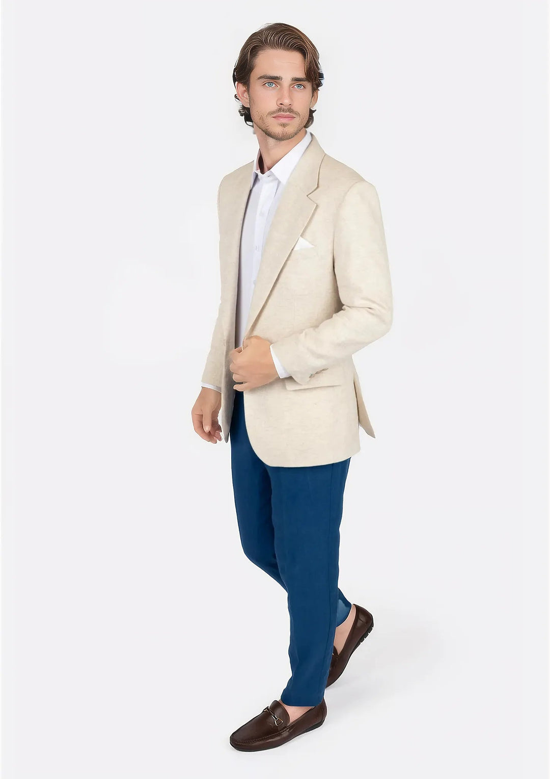 Eldridge Sand Linen Jacket - SARTORO