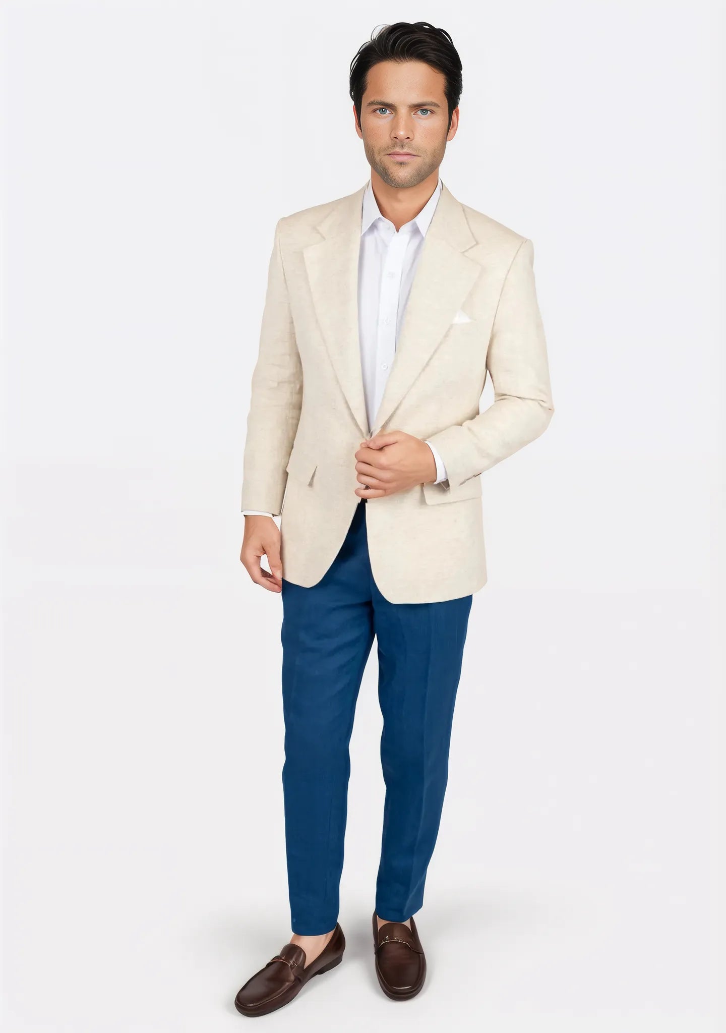 Eldridge Sand Linen Jacket - SARTORO