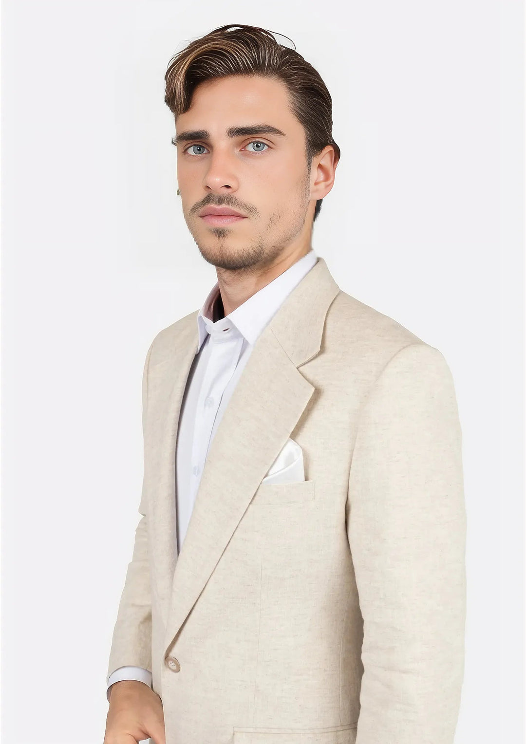 Eldridge Sand Linen Suit - SARTORO