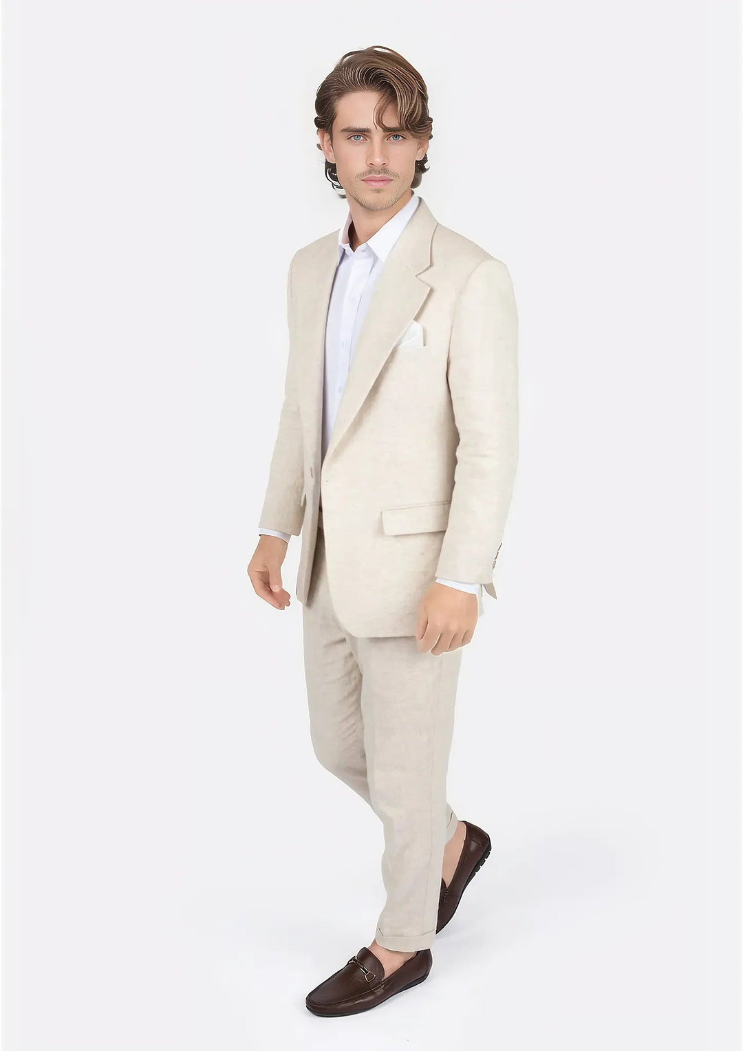 Eldridge Sand Linen Suit - SARTORO