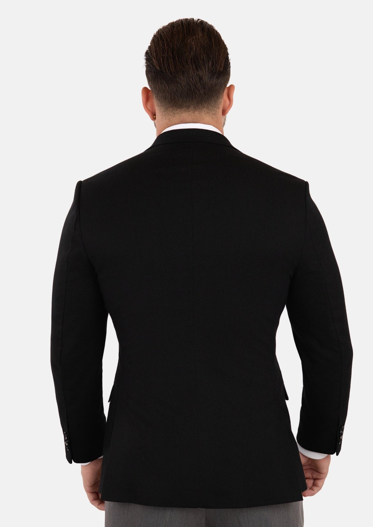 Ellis Black Linen Blend Jacket - SARTORO