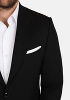 Ellis Black Linen Blend Jacket - SARTORO889
