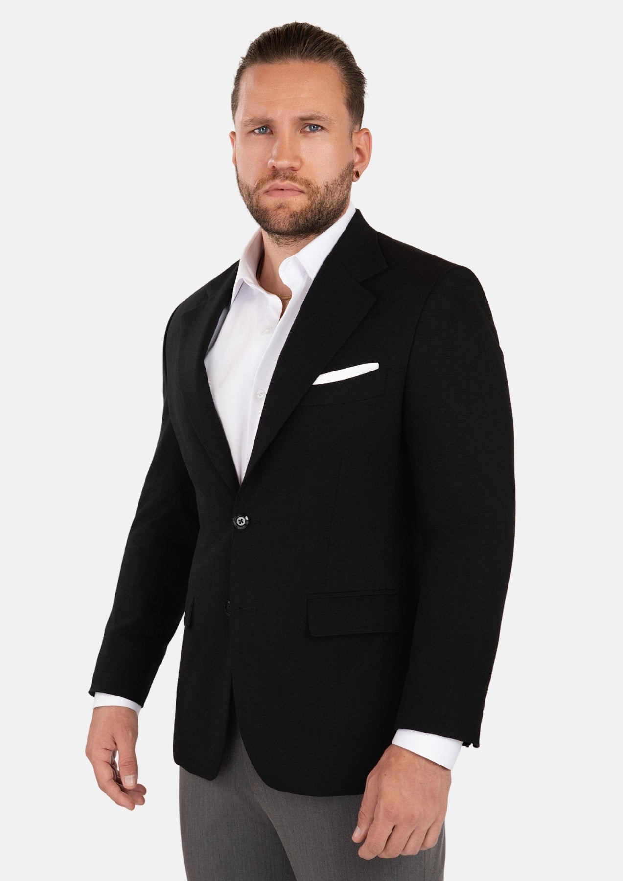 Ellis Black Linen Blend Jacket