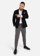 Ellis Black Linen Blend Jacket - SARTORO379