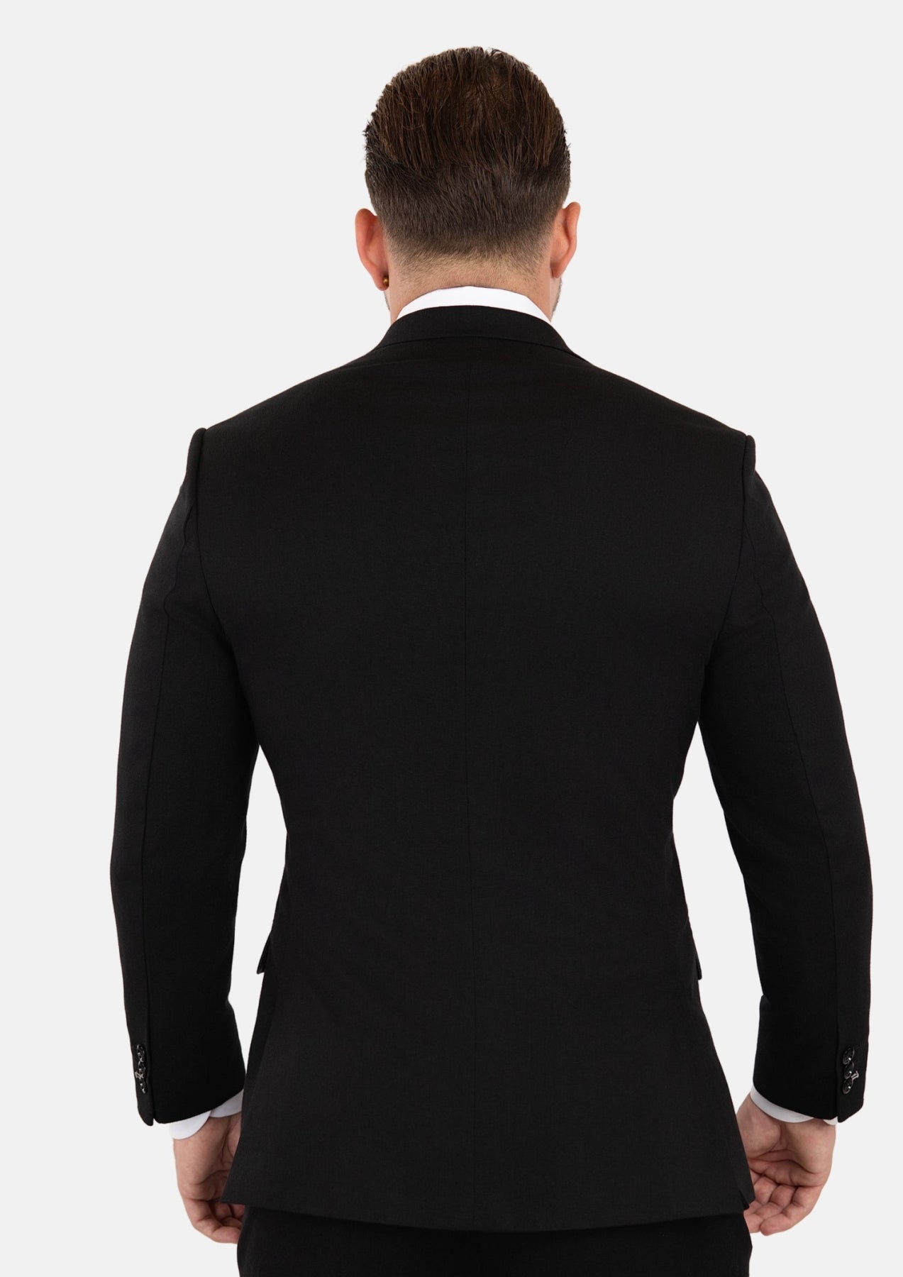 Ellis Black Linen Blend Suit - SARTORO