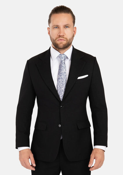 Ellis Black Linen Blend Suit - SARTORO