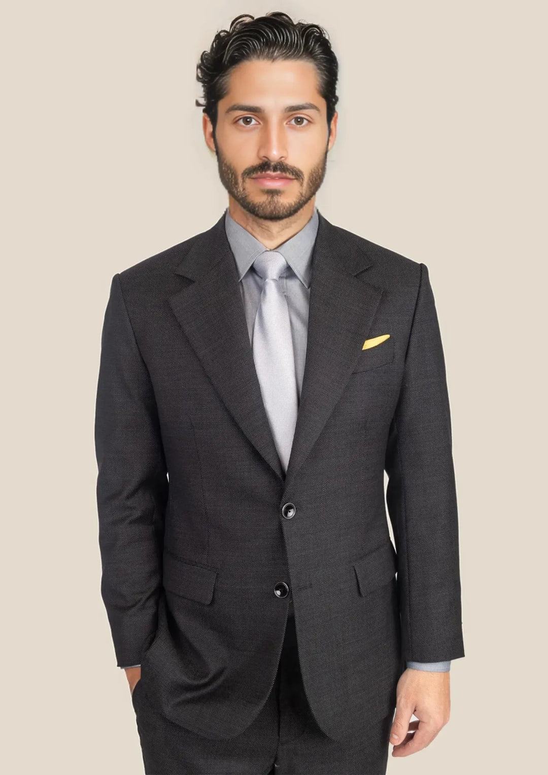 Ellis Black Pindot Suit - SARTORO