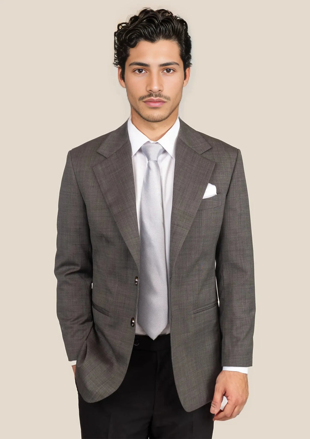 Ellis Carbon Grey Pindot Jacket - SARTORO