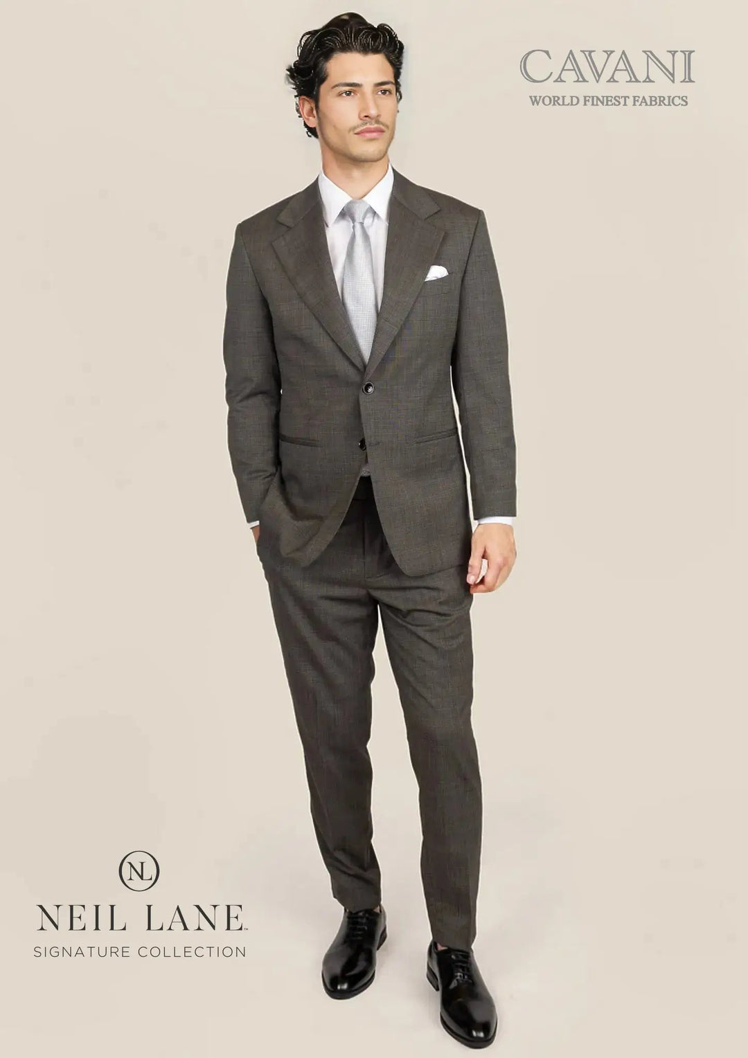 Ellis Carbon Grey Pindot Suit - SARTORO