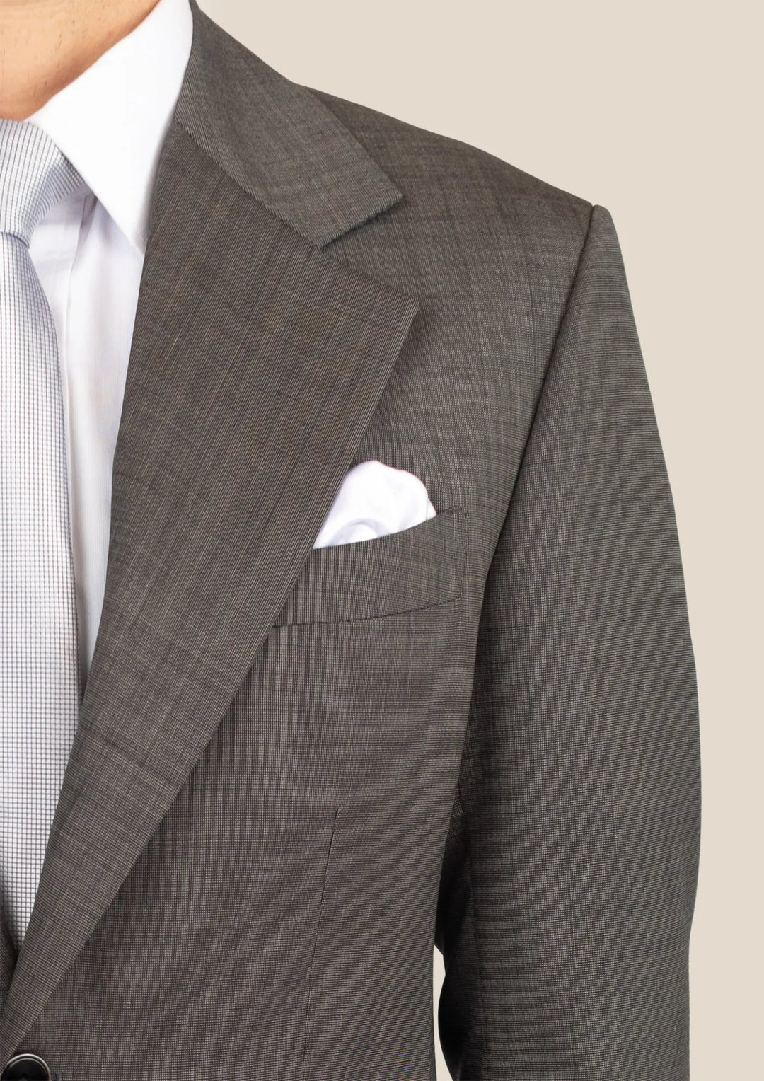 Ellis Carbon Grey Pindot Suit - SARTORO