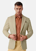 Ellis Dune Beige Cotton Jacket - SARTORO286