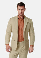 Ellis Dune Beige Cotton Suit - SARTORO156
