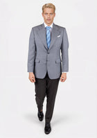Ellis Light Grey Prince of Wales Jacket - SARTORO635