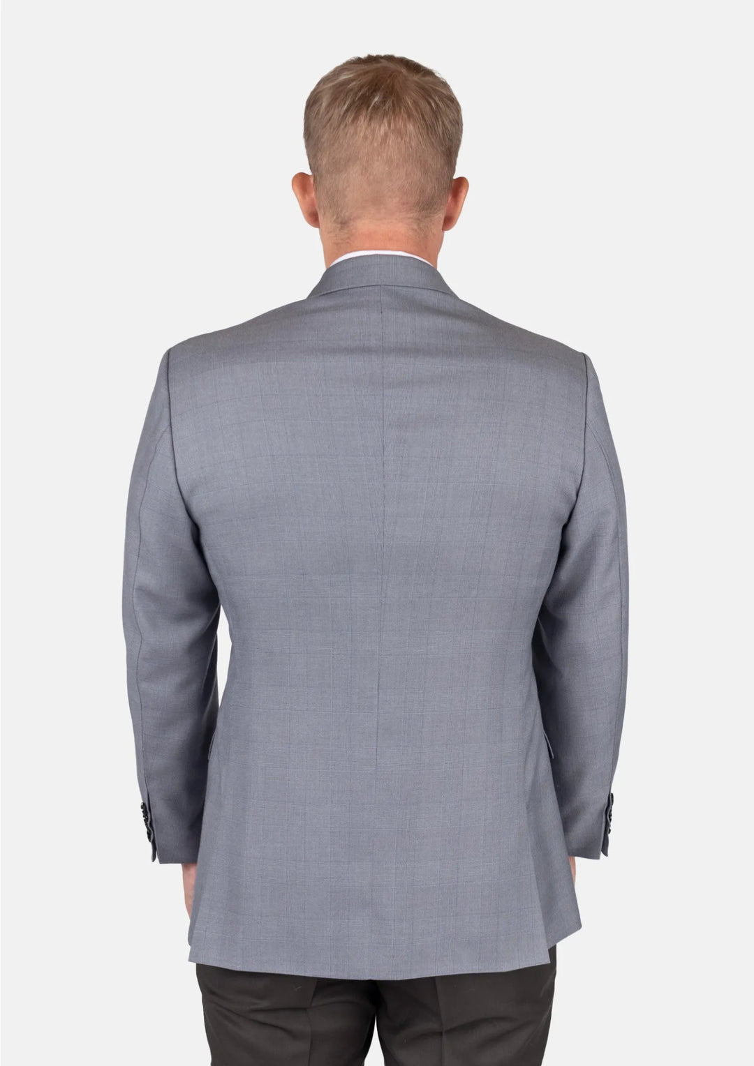 Ellis Light Grey Prince of Wales Jacket - SARTORO