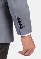 Ellis Light Grey Prince of Wales Jacket - SARTORO954