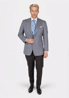 Ellis Light Grey Prince of Wales Jacket - SARTORO789
