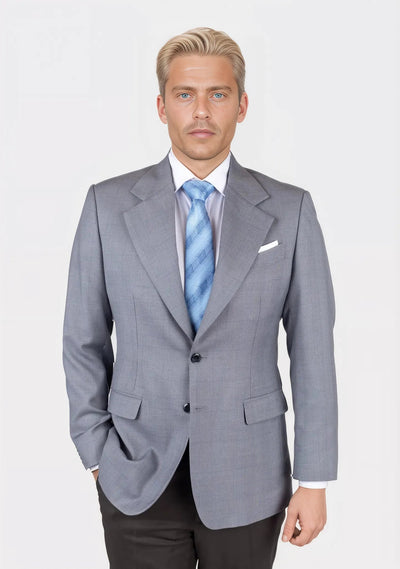 Ellis Light Grey Prince of Wales Jacket - SARTORO