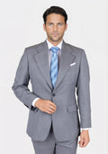 Ellis Light Grey Prince of Wales Suit - SARTORO