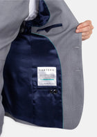 Ellis Light Grey Prince of Wales Suit - SARTORO211