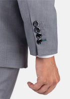 Ellis Light Grey Prince of Wales Suit - SARTORO797