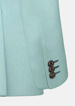 Ellis Light Teal Linen Blend Jacket - SARTORO