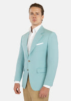 Ellis Light Teal Linen Blend Jacket - SARTORO302