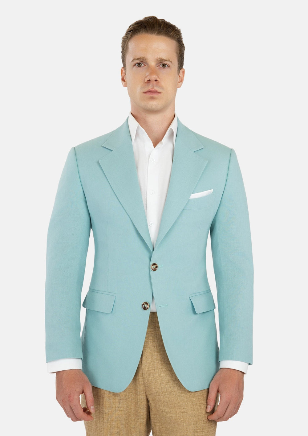 Ellis Light Teal Linen Blend Jacket661