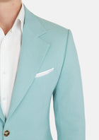 Ellis Light Teal Linen Blend Jacket - SARTORO697
