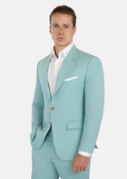 Ellis Light Teal Linen Blend Suit - SARTORO680