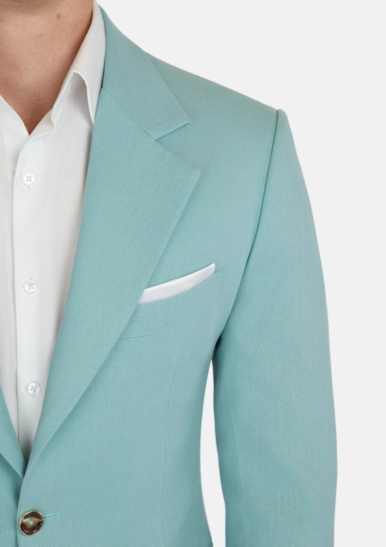 Ellis Light Teal Linen Blend Suit