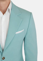 Ellis Light Teal Linen Blend Suit - SARTORO637