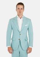 Ellis Light Teal Linen Blend Suit - SARTORO285