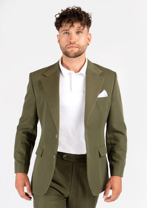 Ellis Olive Cotton Suit