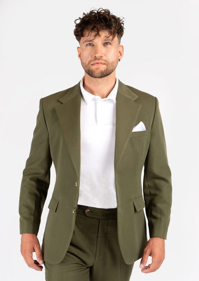 Ellis Olive Cotton Suit - SARTORO