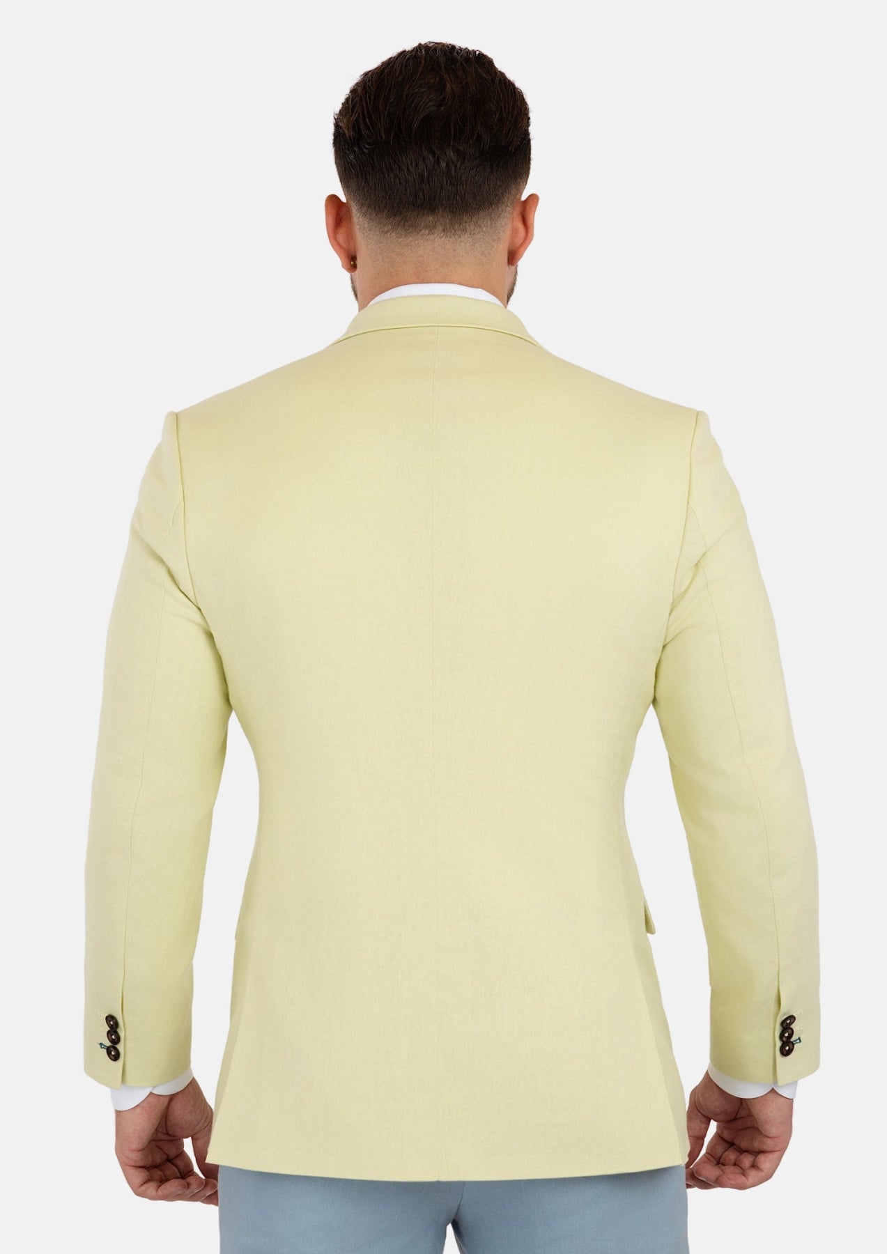 Ellis Olive Cream Linen Blend Jacket - SARTORO