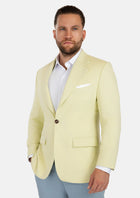 Ellis Olive Cream Linen Blend Jacket - SARTORO575