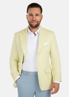 Ellis Olive Cream Linen Blend Jacket - SARTORO701
