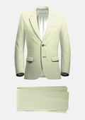 Ellis Olive Cream Linen Blend Suit - SARTORO